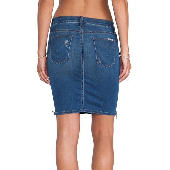 Hudson Jeans Marianne Pencil Skirt In Foxey Distressed Size 28 - Picture 3 of 12